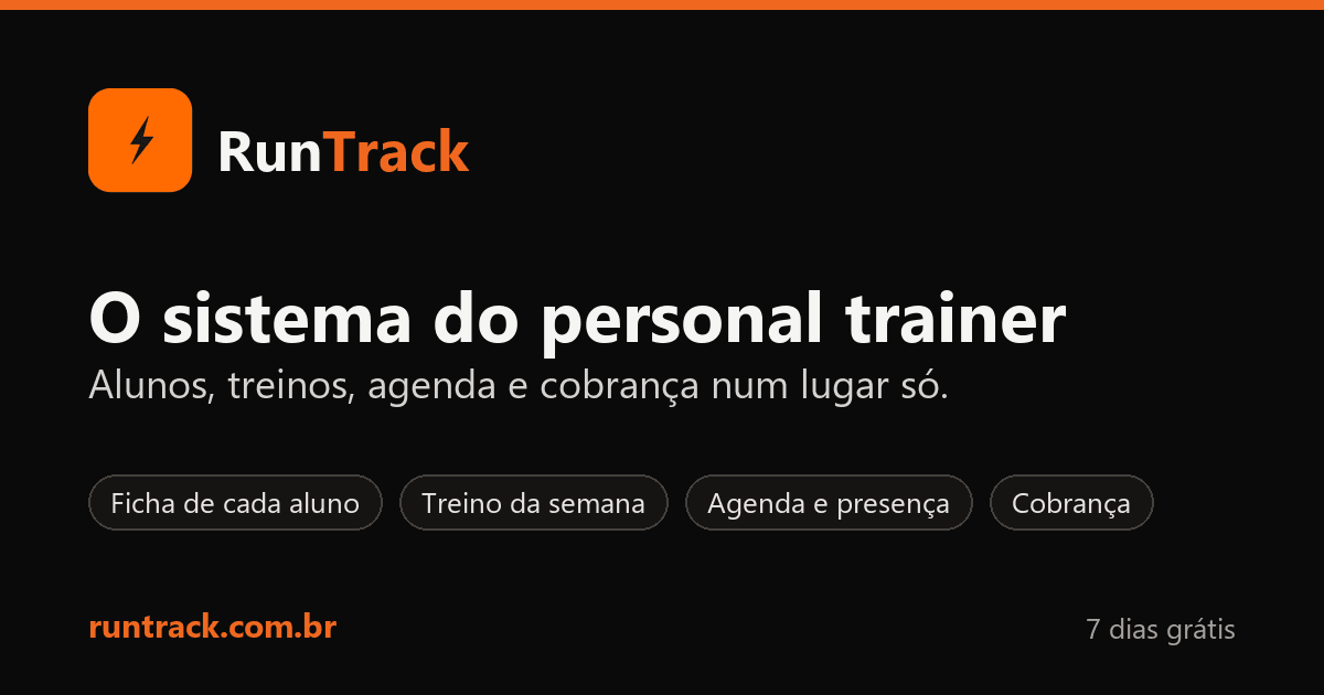 RunTrack, o sistema do personal trainer
